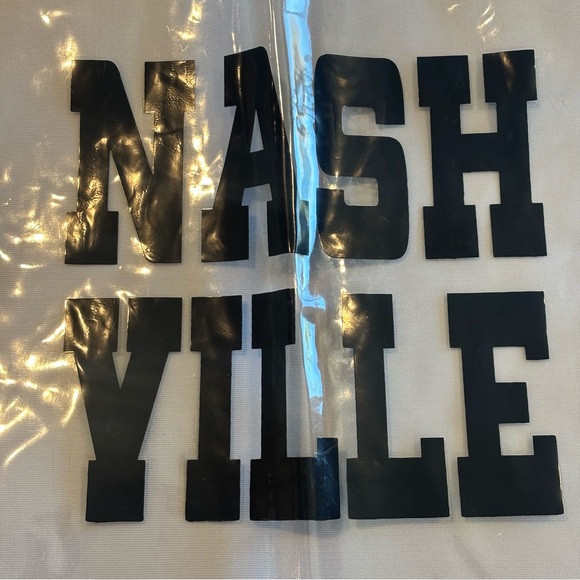 NASHVILLE Clear and Black Drawstring Bag NWT - Picture 7 of 10
